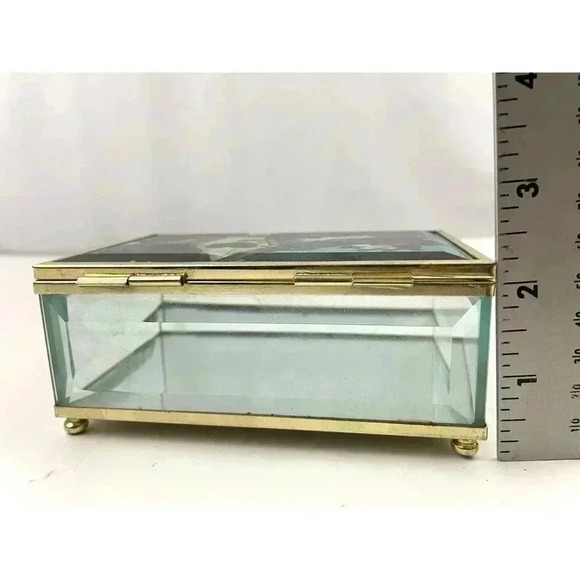 VTG Bird Birdhouse Stained Glass Trinket Box Joan Baker Designs 1994 - Picture 7 of 16